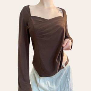 Classy / Preppy brown shirt Size S/M